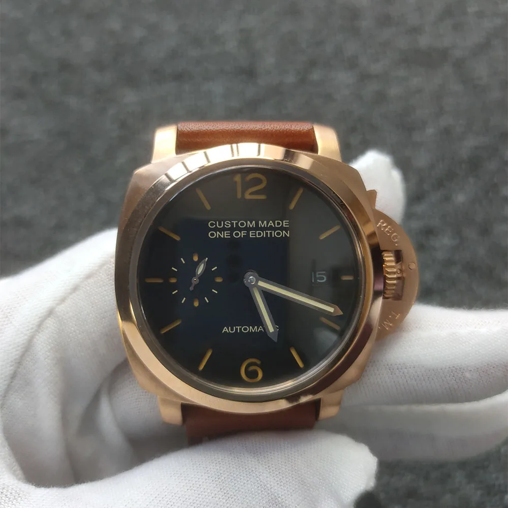 42 мм автоматические механические часы для мужских часов мужской черный