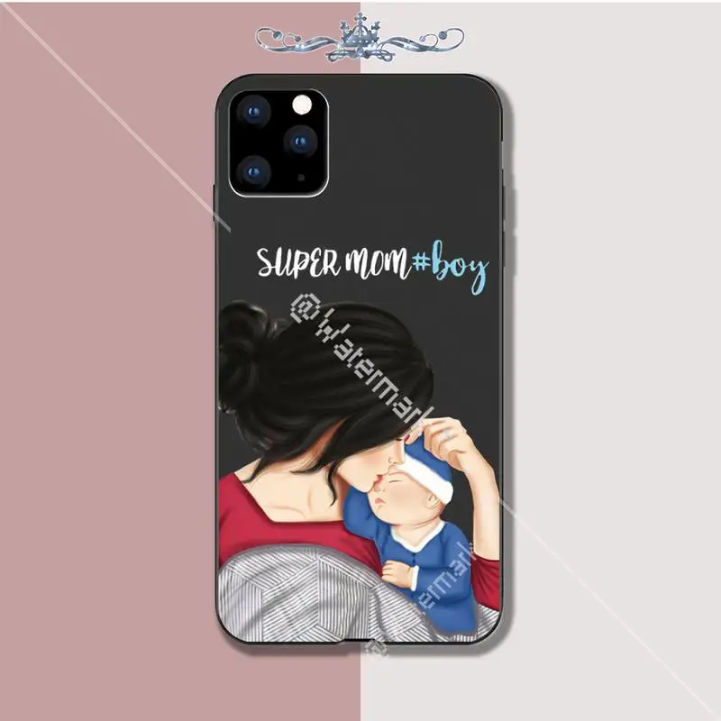 Супер папа для мам и дочек близнецов детская силиконовый чехол мобильного