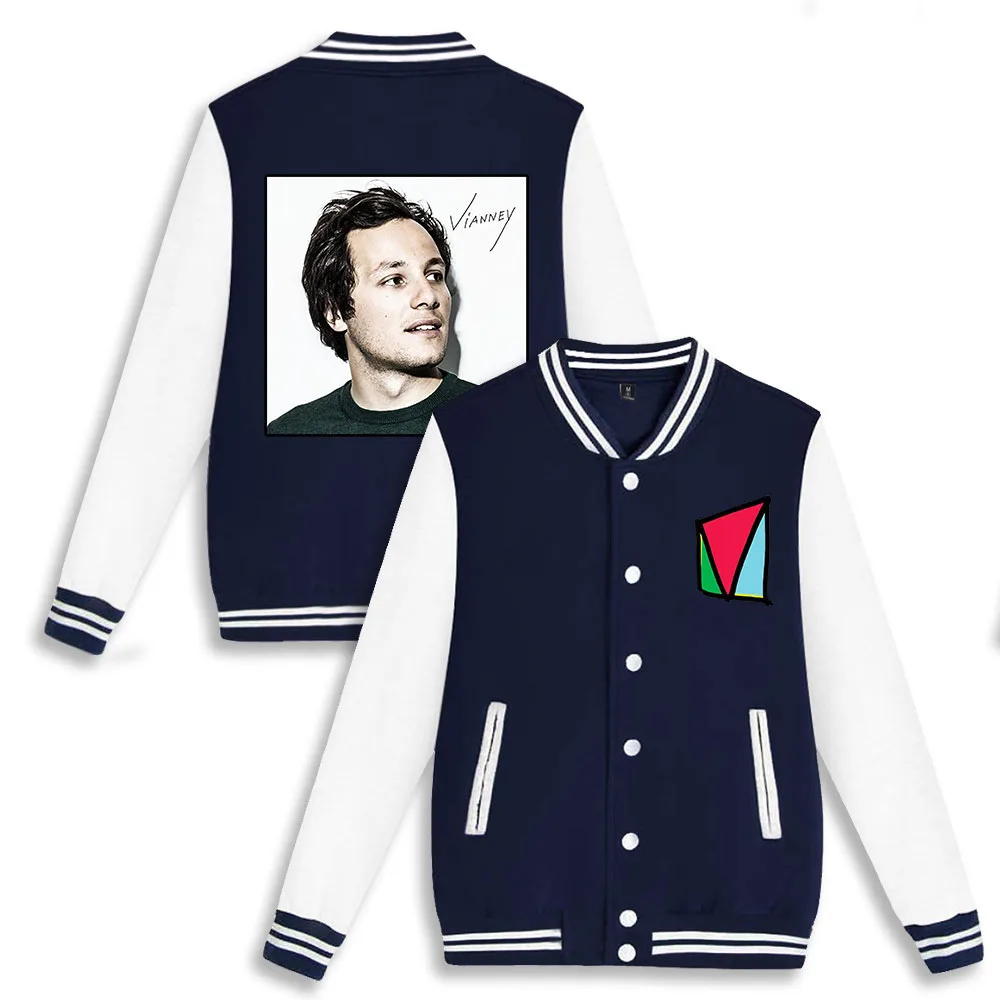 

Trend Vianney Baseball Jacket Polyester Plus Cotton Man's Women Trendy Youthful Vitality Baseball Jacket Oversized Clothes