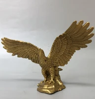 china brass seiko male eagle spread wings crafts statue