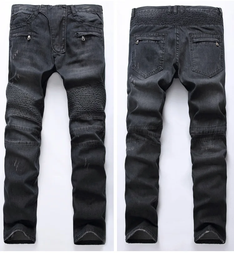 

In the spring of 2020 young male feet of cultivate one's morality pants locomotive fold elastic jeans pocket zipper