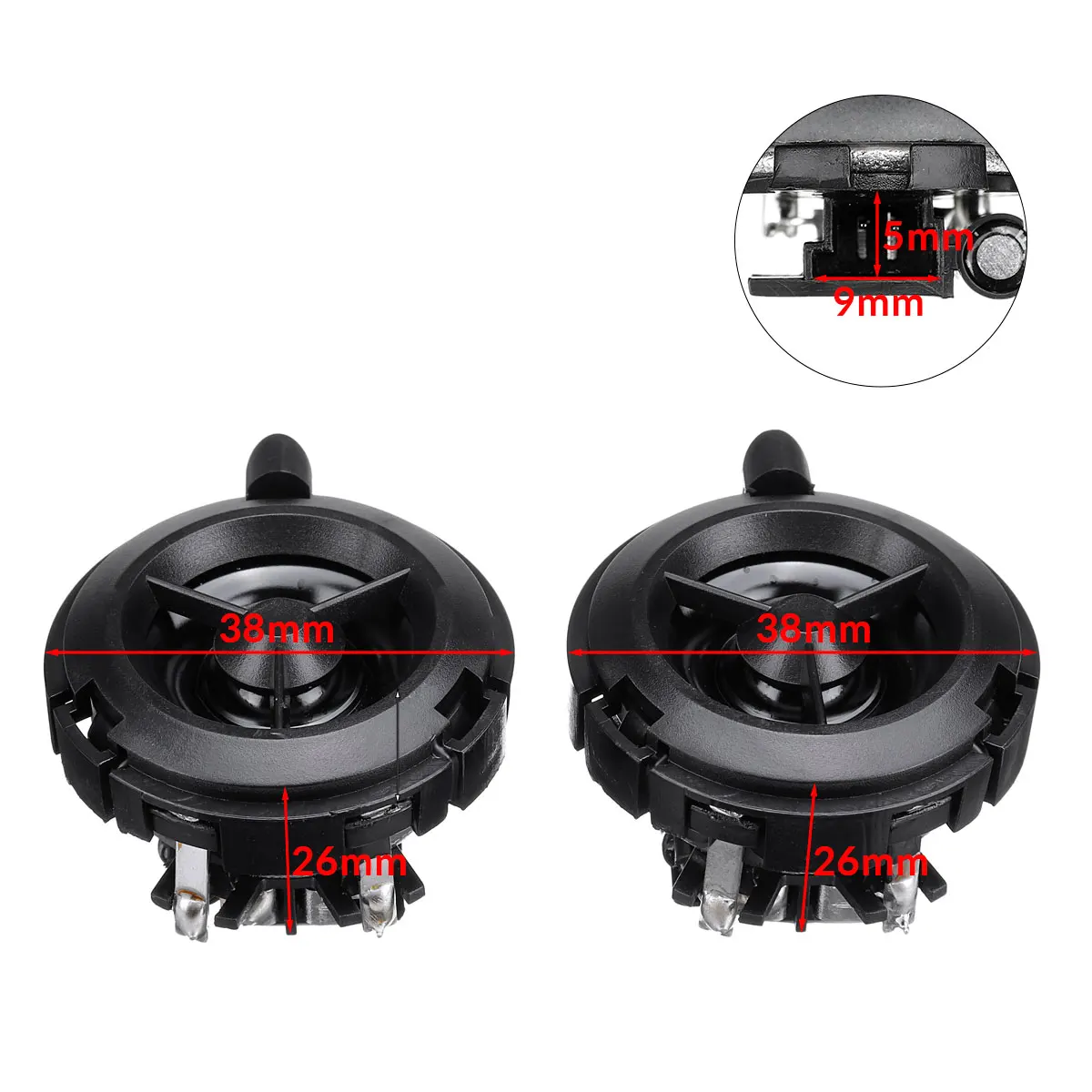 2X Car Tweeter Speakers Horn With Triangular Holder Bracket Plate 7221B119 7221B120 For Mitsubishi Lancer EX