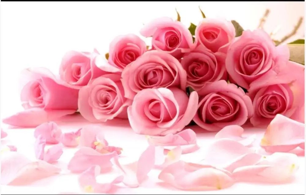 Пользовательские фото обои для стен 3 d росписи обоев Розовые розы теплый