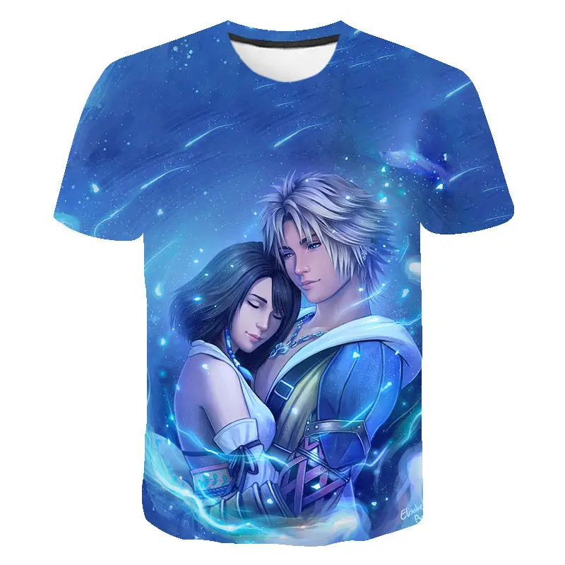 

2021 New Fashion Final Fantasy Cool 3D Printed T Shirt Summer Men Women Children Short Sleeve Boy Girl Kids Streetwear Tops