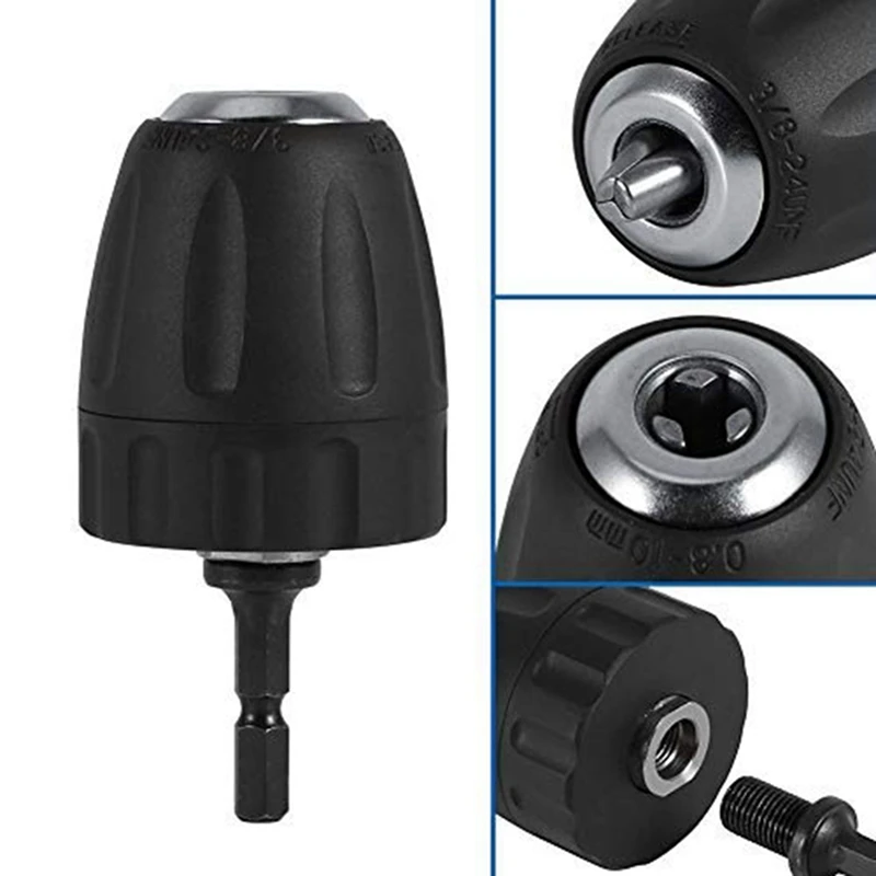 

1set 0.8-10mm Precise Keyless Drill Chuck Converter & 10Pcs Magnetic PH2 Double End Magnetic Phillips Screwdriver Bits