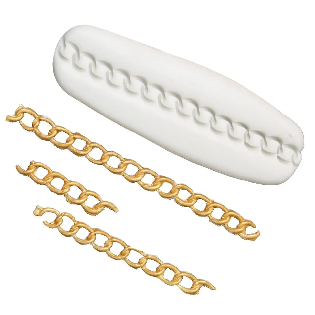 

Bag Chain Shape Silicone Fondant Resin Sugarcraft Ornaments Mold For Pastry Cup Cake Decorating Kitchen Tool