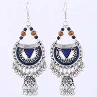 yada boho ethnic earring for women crystal statement earring geometric jewelry vintage birdcage bell tassel earrings er210009