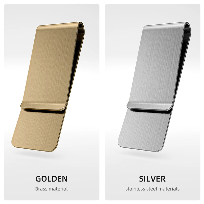 Мужской Латунный кошелек с надписью на заказ бумажник из нержавеющей стали