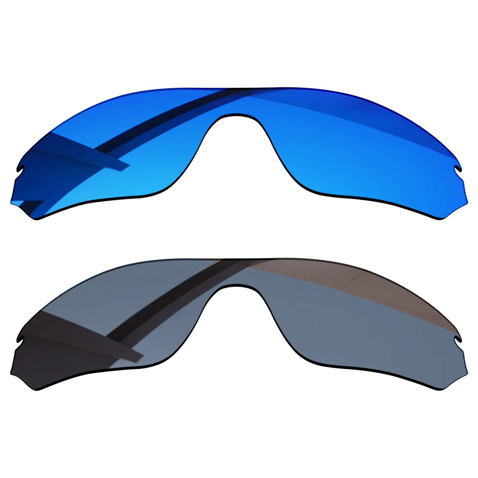 

Bsymbo 2 Pairs Winter Sky & Sliver Grey Polarized Replacement Lenses for-Oakley Radar Edge OO9184 Frame