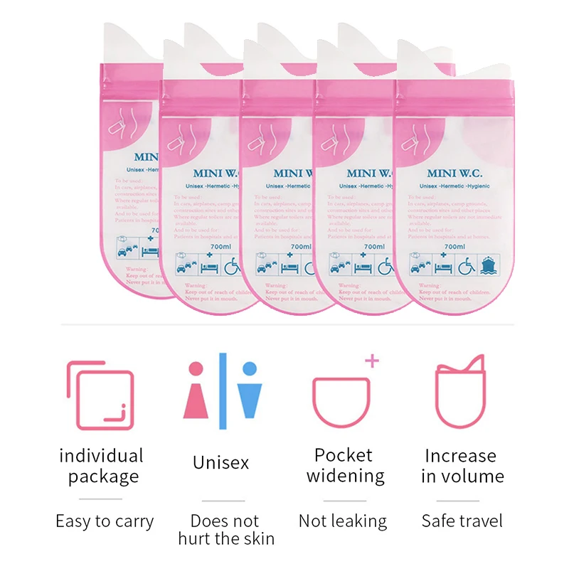 Одноразовые мешки для мочи походный набор из 4 мочеиспускающих пакетов улицы