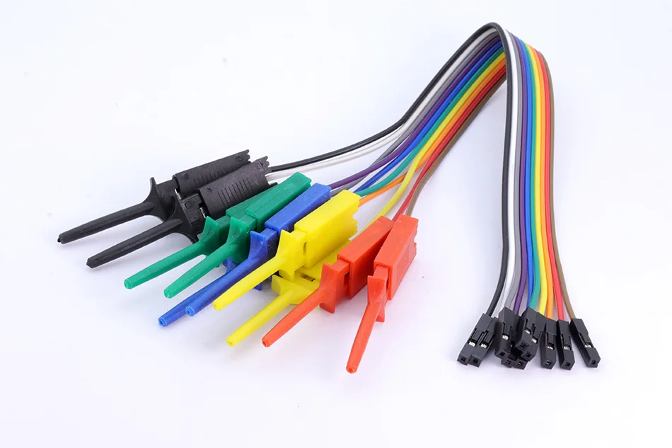 1 комплект 25 см 5 цветов 10 pin крюк клип комплект шлангов, высокая эффективность, логический анализатор кабельный захват зонд тест