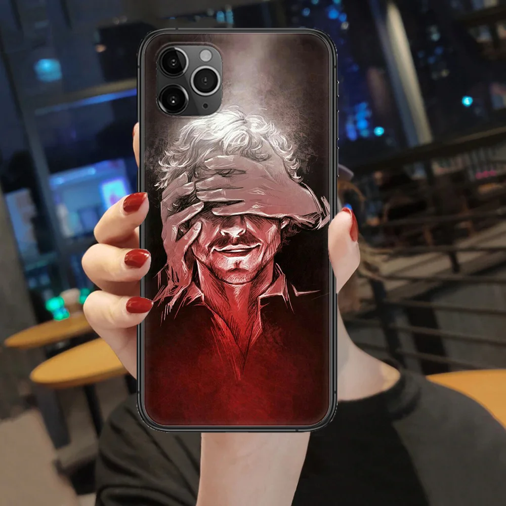 

Hannibal Cool Phone Case Cover Hull For iphone 5 5s se 2 6 6s 7 8 12 mini plus X XS XR 11 PRO MAX black painting coque art