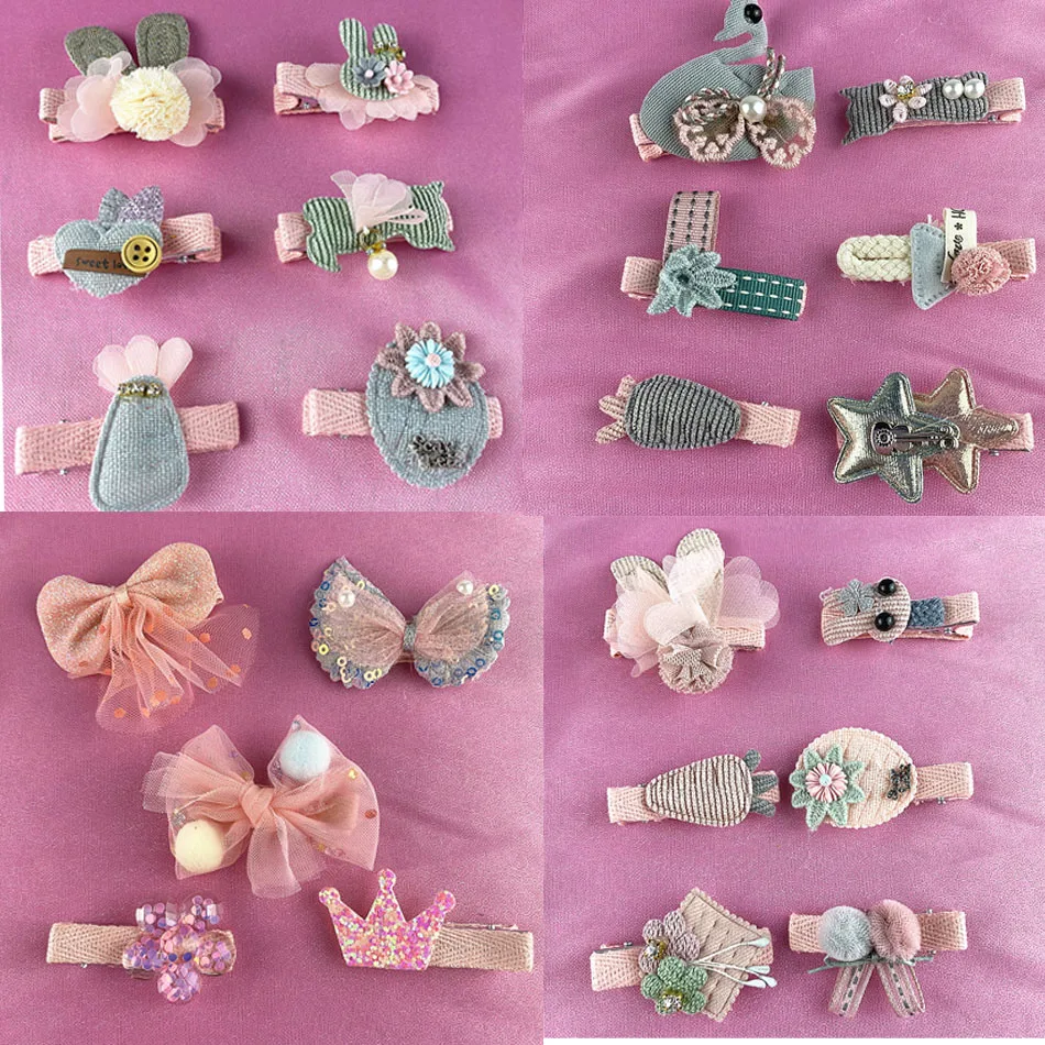 

5/6 pcs /набор милые зверей из заколочки для девочки, детские заколки ушки для маленьких девочек бант заколка зажим с бантом для малышей девочк...
