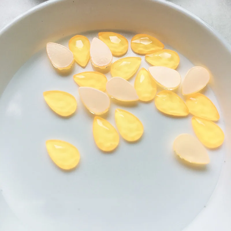 Drop Yellow Флуоресцентный мокко Стразы для ногтей со стразами для дизайн ногтей стекло разные формы ювелирные изделия с бриллиантами декоративный камень для ногтей украшения для маникюра 30 шт./лот - Цвет: Drop Yellow