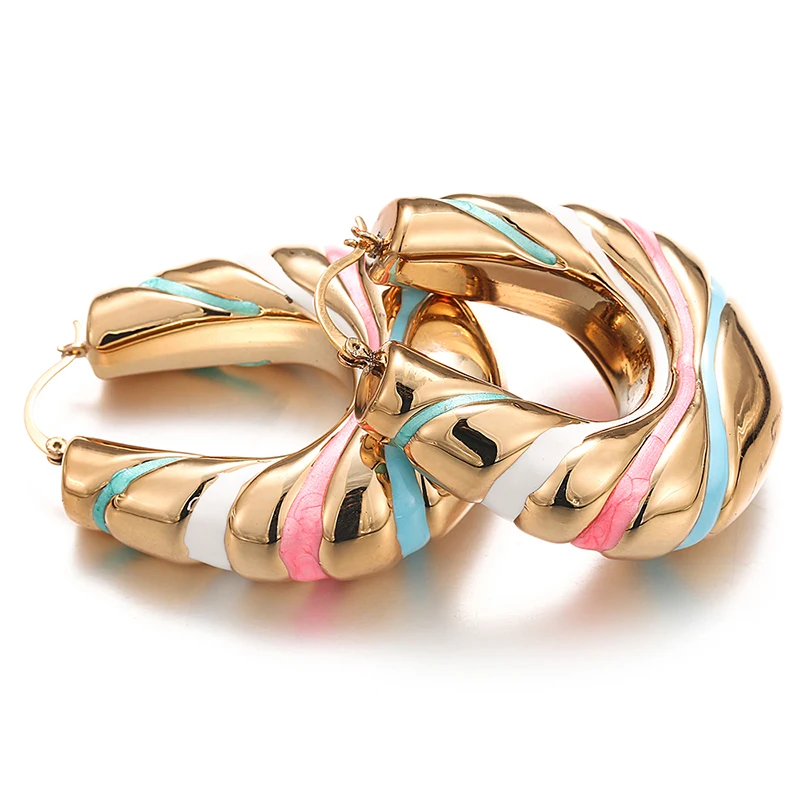 Ethlyn Модные женские разноцветные геометрические серьги 2018