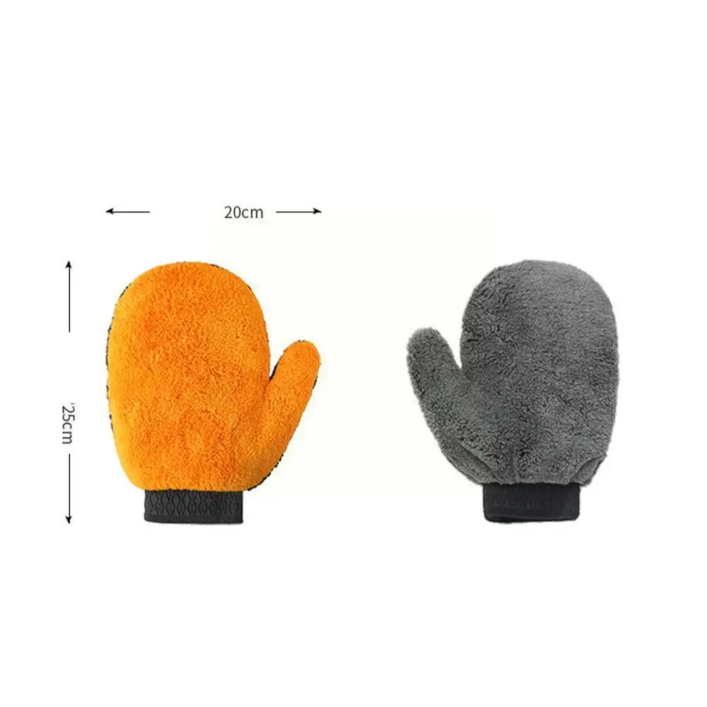 

Мягкие флисовые перчатки для мытья автомобиля, чистые, впитывающие, чистящие, мебельная щетка, уход, водный бархат, Clo Soft T4v5