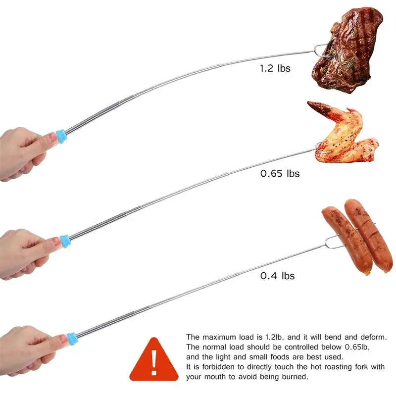 8 шт. u образные палочки для обжига из нержавеющей стали телескопические вилки