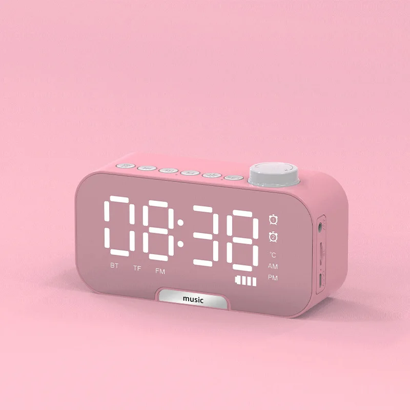 Цифровой будильник с Fm-радио Bluetooth-колонка светодиодные часы дисплеем