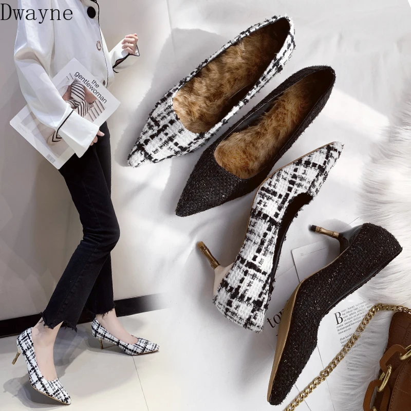 Женские вельветовые туфли лодочки на высоком каблуке 6 5 см|Женские туфли| |