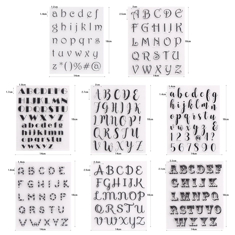 

1/8 шт. алфавитная буква номер силиконовая прозрачная печать штамп сделай сам Скрапбукинг Фотоальбом декоративная бумажная карточка рукоде...