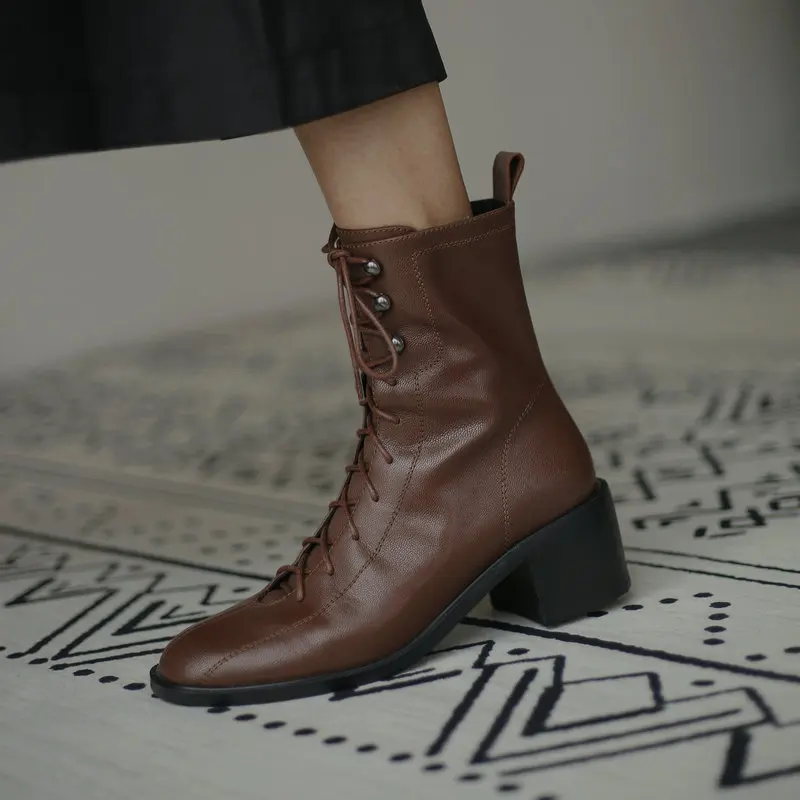 

Ботинки; Женские ботильоны из натуральной кожи; Зимние короткие ботинки для женщин; Большие размеры; Сапоги для верховой езды; Женская обувь...