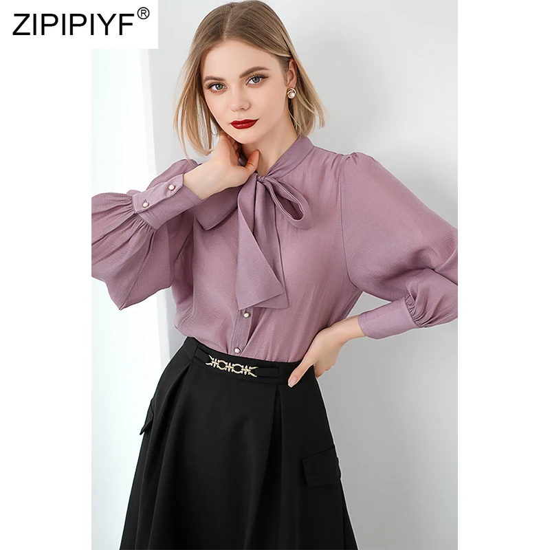 

Шарф шеи Топ Блузки для женщин с длинным рукавом Блузка рубашка Элегантная Дамская офисная рубашка большого размера модная Bluse B232