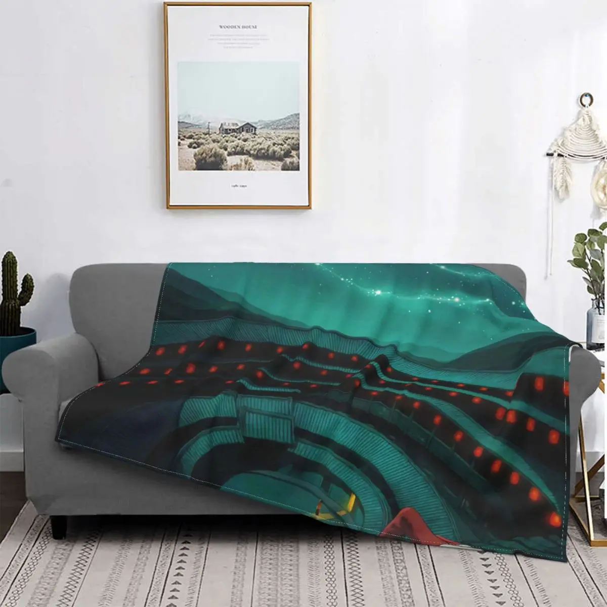 

Одеяло Chun с принтом большой рыбы, хлопковое портативное Фланелевое покрывало с аниме принтом, домашнее одеяло