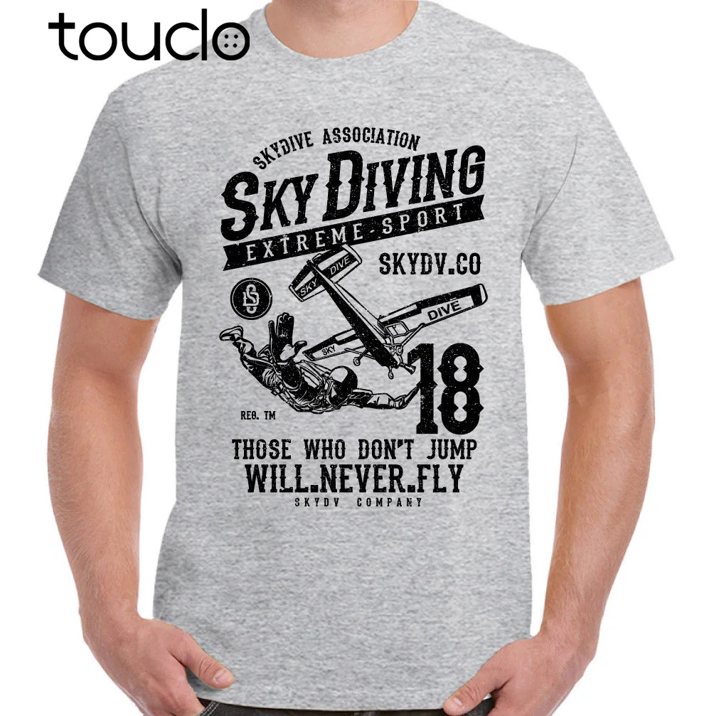 Горячая Распродажа 100% хлопок футболка с надписью SKYDIVER Skydive | Мужская одежда
