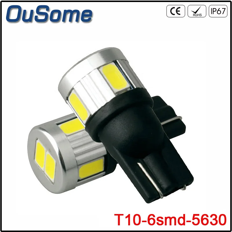 Светодиодная лампа для чтения T10 W5W 5630 SMD Автомобильный интерьер купольная дверь
