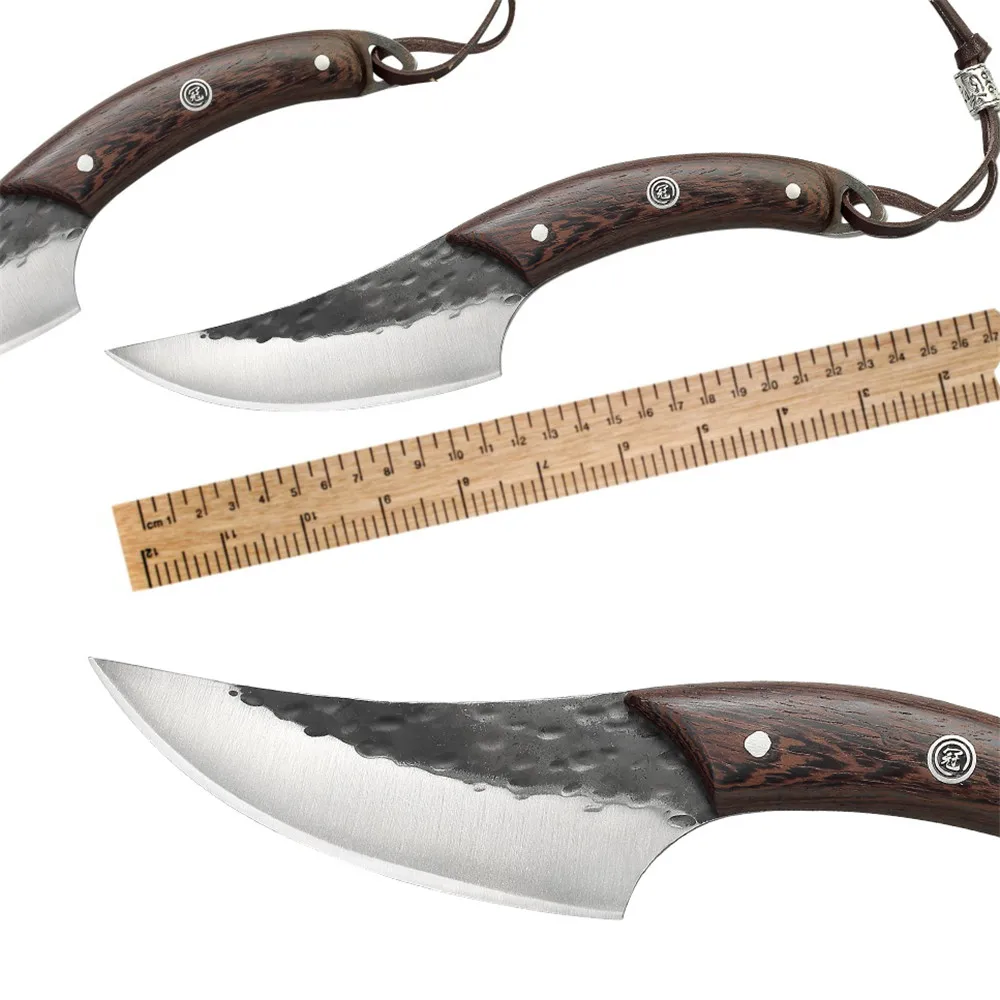 Охотничий нож из высокоуглеродистой стали кухонные ножи ручной работы с