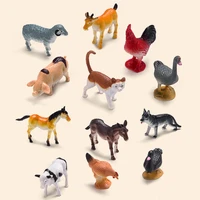 12pcs animal model lovely appearance anti hit bright color woodland creature animal figures for children