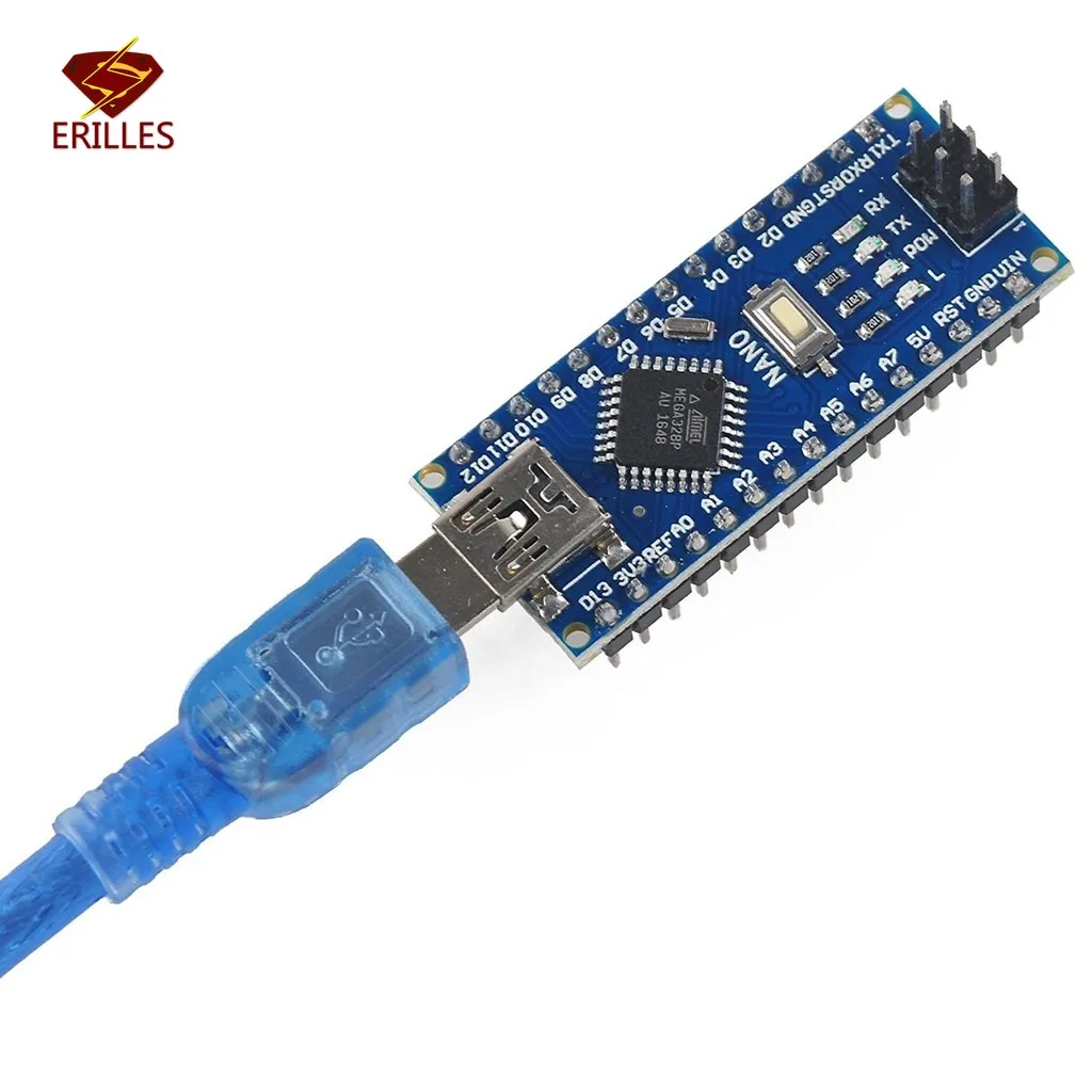 Плата Mini Nano V3.0 R3 плата микроконтроллера ATMEGE328P с USB кабелем для Arduino ATMEGA328P