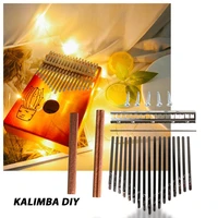 17 keys kalimba diy set thumb piano keys bridge sleeper shrapnel lettering keyboard musical instrument replacement parts