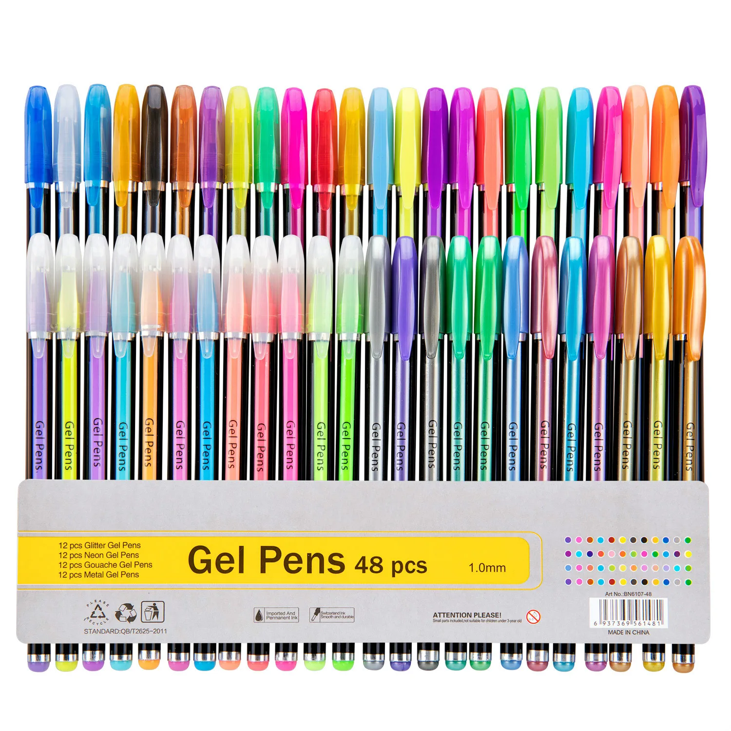 

2021 New 48pcs Gel Pen Set Refills Metallic Pastel Neon Glitter Sketch Drawing Color Pen School Stationery Marker for Kids Gifts