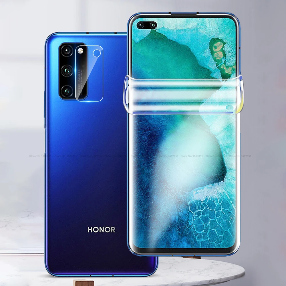 Гидрогелевая мягкая пленка 2 в 1 для Huawei Honor V30 20 9X Pro Mate 30 P30 Lite Y9 Prime P20 2019 объектива