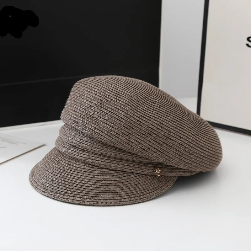 

new japan design summer fine paper fold brim newsboy cap leisure lady Octagonal hat men women visors cap