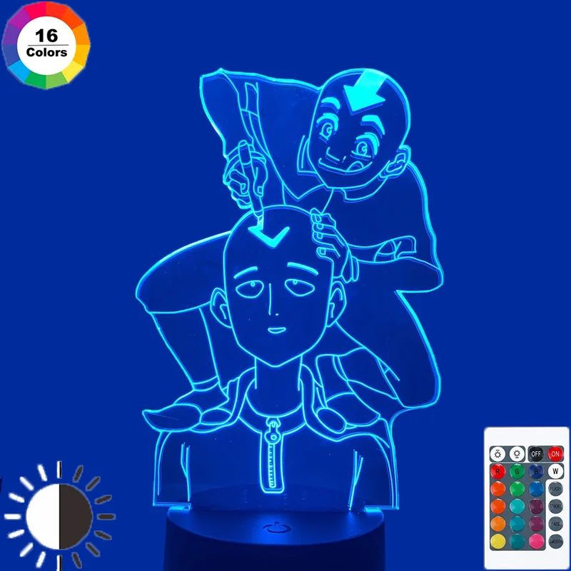3D светодиодный ночной Светильник One Punch Man аниме лампа Saitama для украшения спальни