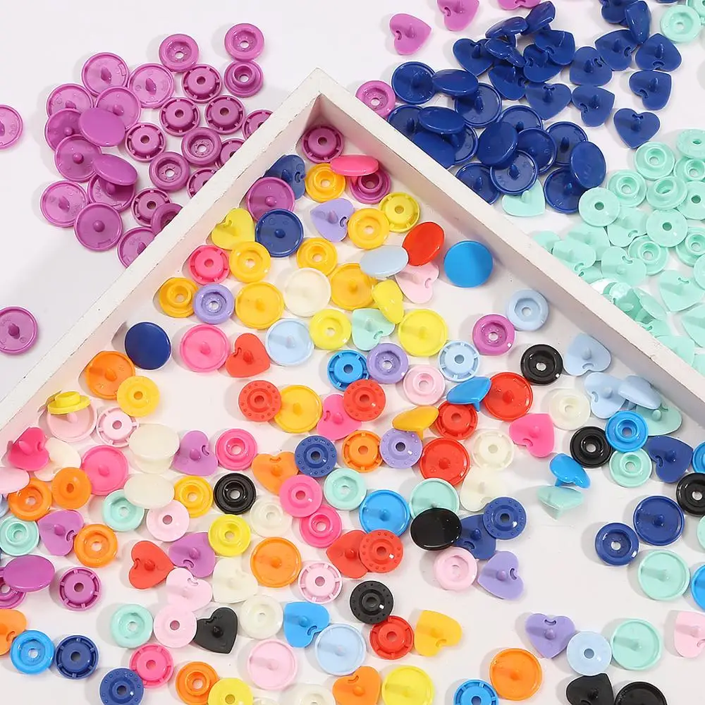 10 Sets Plastic 12MM Snap Buttons Star Heart Shape T5 Fastener For Baby Clothes Press Buckle Diy Crafts Garment Accessories | Дом и сад