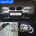 HochiTech для BMW E83 X3 2003-2010 ультра ярсветильник дневной свет DRL CCFL ангельские глаза набор демонических глаз теплый белый кольцо ореола