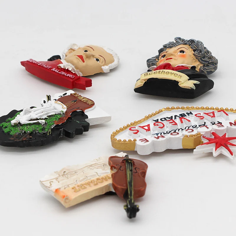 Европейский Американский туризм сувенир музыкант Моцарт битовен 3D твердый