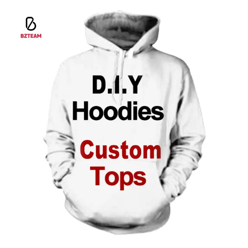 

BZTEAM Fashion 3d Printing Diy Custom Design Men's And Women's Hoodies Hip-hop Sweatshirts Wholesaler Supplier Men's Clothing