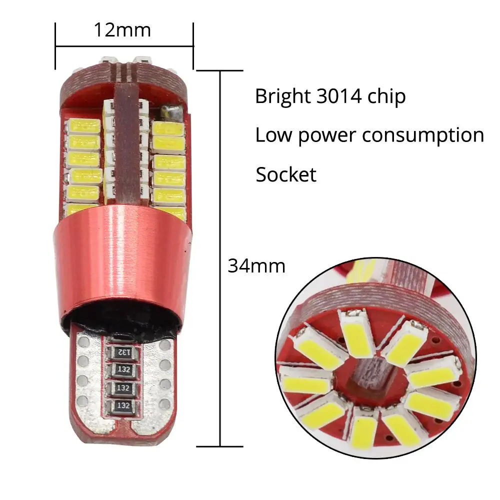 2 шт. светодиодная автостайлинг Canbus 194 57SMD 4014 | Лампы и освещение