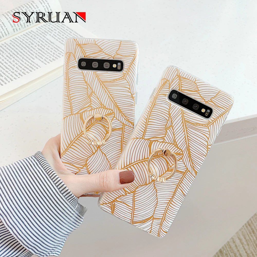 Модный Роскошный чехол из мягкого ТПУ с золотым тиснением под мрамор для Samsung P30 Pro