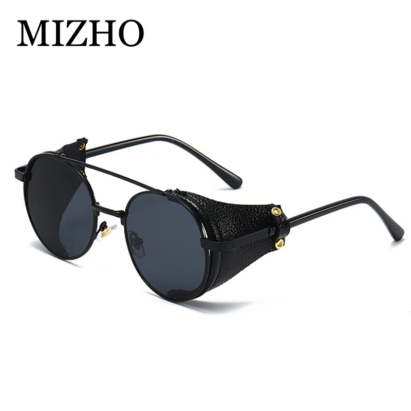 Винтажные мужские и женские солнцезащитные очки MIZHO 2020 круглые металлические в