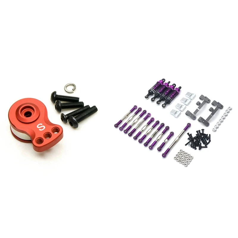 

25T зубчатый полусервопривод, рулевой гудок для 1/8 1/10 радиоуправляемого автомобиля с рулевым тяговым стержнем, набор для WPL 1/16 радиоуправляем...