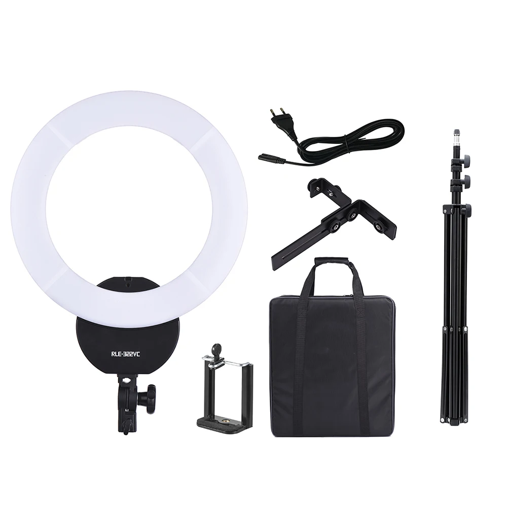 16&quot LED Video Ring Light Dimmable Fill-in Lamp 32W 3000-5600K w/White Filter Carry Bag+Light Stand+Phone Holder | Электроника