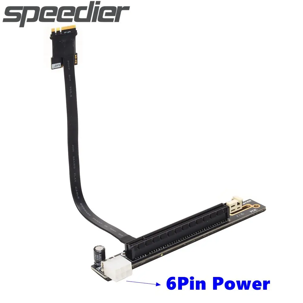 

Graphics Extension Cable M.2 WiFi To x1 x16 Mini PCIE M2 A.E Key NGFF To mPCIe PCI-E 3.0 1x 16x Network Card Riser Adapter Cable