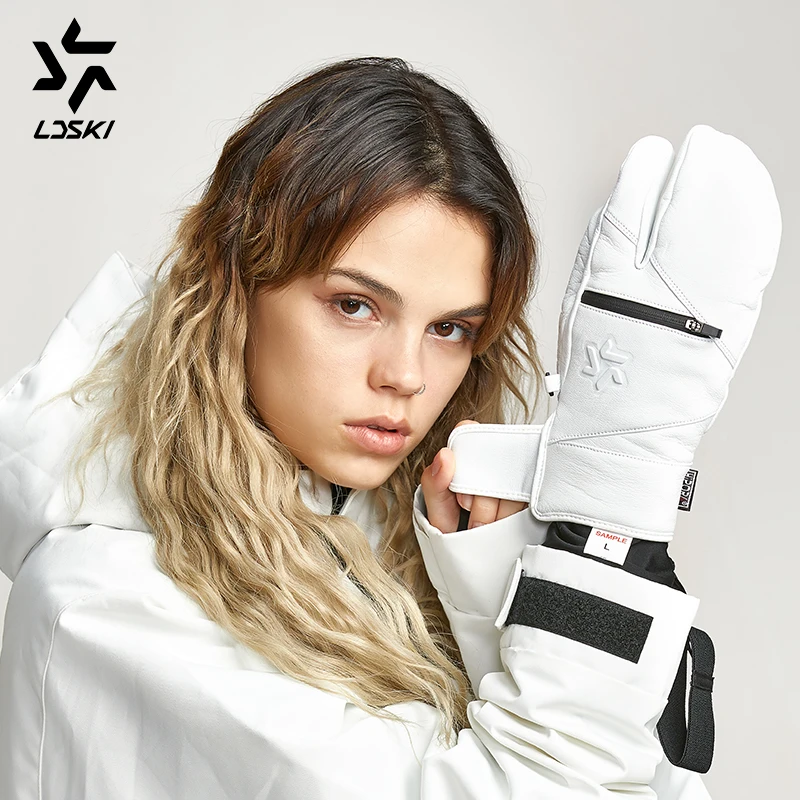 Перчатки для катания на лыжах из козьей кожи светильник LDSKI Scout перчатки