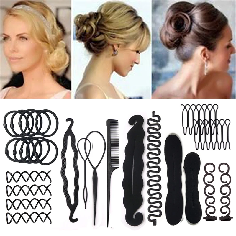 Инструмент для плетения волос сделай сам инструмент укладки пончик заколки