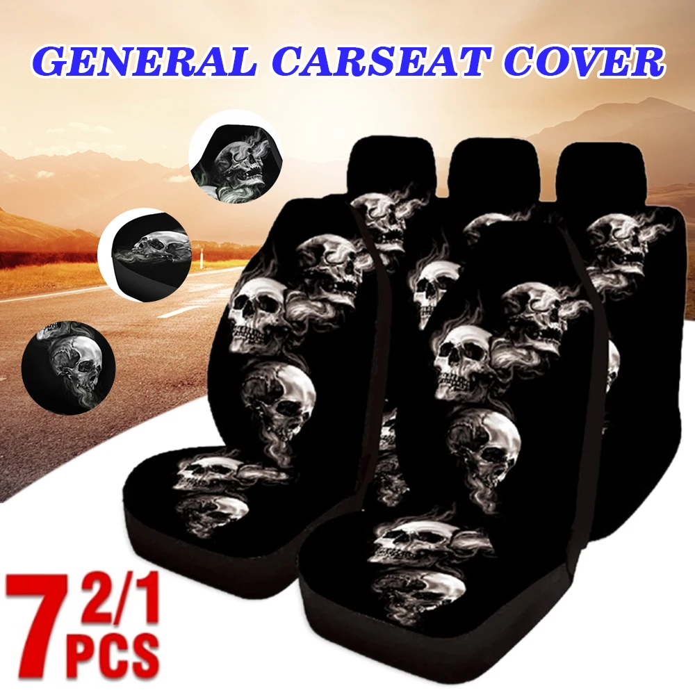

Car seat cover front single-seat universal cushion Halloween theme seat protector front and back seat dustproff cover
